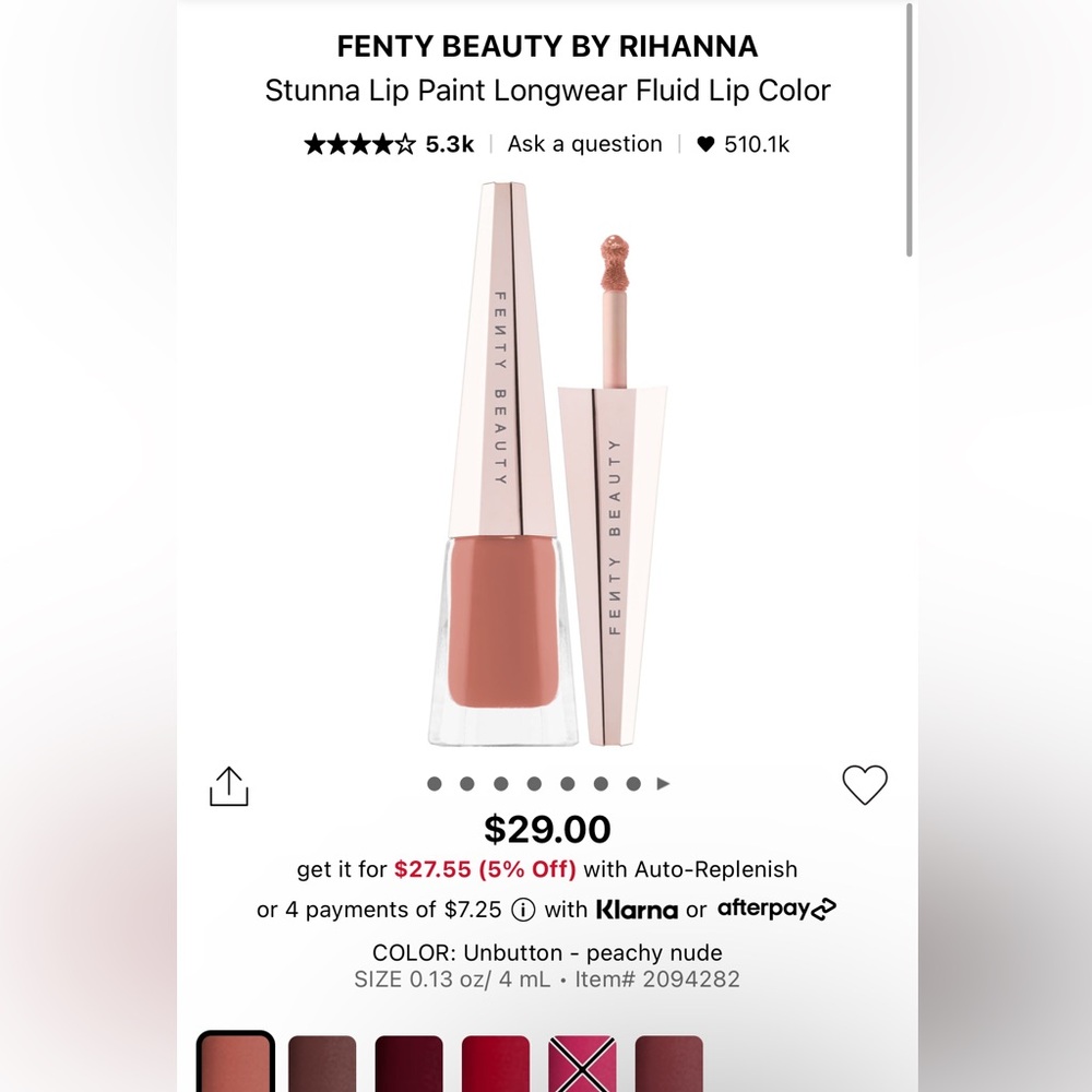 Stunna Lip Paint - shade: Unbutton